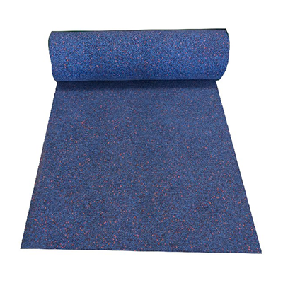 EPDM rubber roll surfacing in speckled color for modern gym design